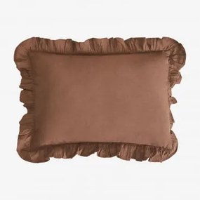 Almofada Retangular 35x50 Cm Em Algodão Clouzot Castanho Café - Sklum