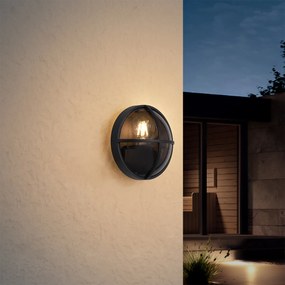 Candeeiro de Parede Exterior Preto Redondo IP65 - Target