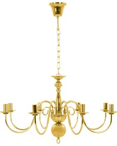 Lustre de 8 lâmpadas E14 dourado