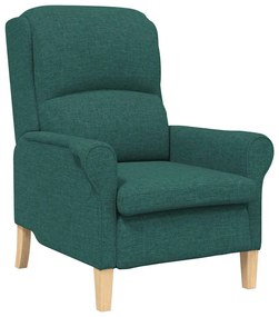 Poltrona Moderna Verde Escuro Tecido, Madeira Padrão Ergonómica