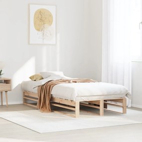 vidaXL Cama sem colchão 100x200 cm madeira de pinho maciça