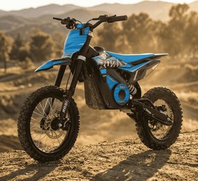Mini moto elétrica para crianças velocidade até 50 km/h C/Limitador 907 2000W 48V 13Ah Litio Azul
