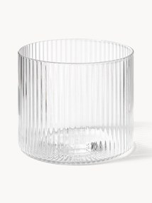 Mouth-Blown Tumblers Ripple with Groove Relief, Set of 4