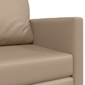 Sofá Cama 2 em 1 Cappuccino 124x71x78 cm Couro Sintético