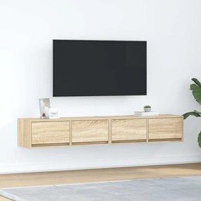 vidaXL Móveis de TV 2pcs 80x31x25,5cm deriv. madeira carvalho sonoma