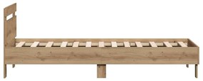Cama de Madeira Carvalho Artisan da , 90 x 190 cm, Feita de Madeira de
