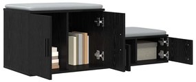 Armário de Armazenamento vidaXL Preto 118x41x40 cm em Madeira de Engen
