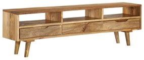 vidaXL Móvel de TV em madeira de mangueira maciça 140x30x41 cm