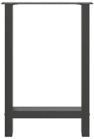 Pés para mesa de jantar antracite 2 peças 50x(72-73) cm aço