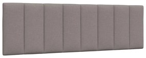 vidaXL Almofadão de cabeceira 160 cm tecido cinzento-acastanhado