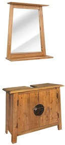 Conjunto móveis casa de banho pinho maciço