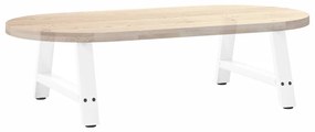 Pés para mesa de centro em formato A, 2 peças, branco, 60x (30-31) cm,