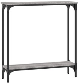 Mesa consola 75x22,5x75 cm derivados de madeira cinzento sonoma