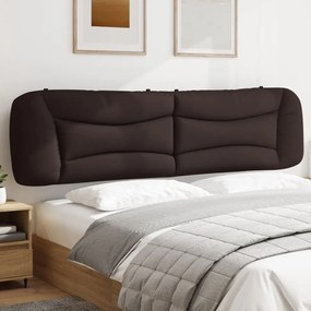 vidaXL Almofadão de cabeceira Hvar 200 cm tecido castanho-escuro