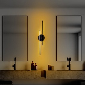 Candeeiro de Parede Umut - Preto - 17cm x 86cm x 5cm