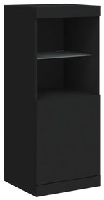 Aparador com luzes LED 41x37x100 cm preto