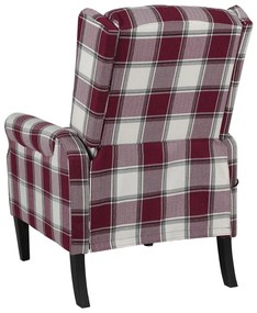 Poltrona de massagens reclinável tecido vermelho