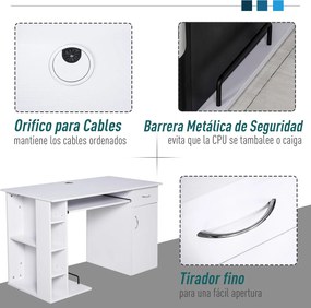 Secretária para escritório com prateleiras abertas Gabinete Suporte pa