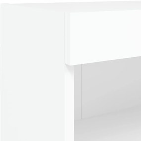 Móvel de TV com luzes LED 60x30x30 cm branco