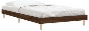 Estrutura cama s/ colchão derivados madeira carvalho castanho