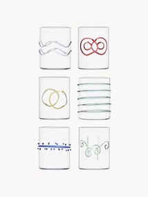 Handmade Tumblers Deco' Arlecchino, Set of 6
