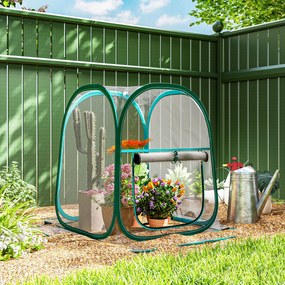 Mini estufa de jardim, mini estufa pop-up em PVC transparente, para interior ou exterior, para cultivo de vegetais, 70 x 70 x 80 cm