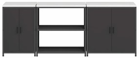 Conjunto de Armazenamento de Cozinha com prateleira Outros 3 pcs Preto