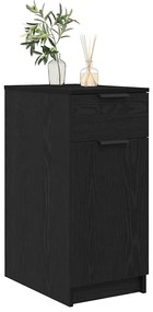 Armário de Mesa vidaXL em Carvalho Preto - 33x50x75 cm - Feito de Made