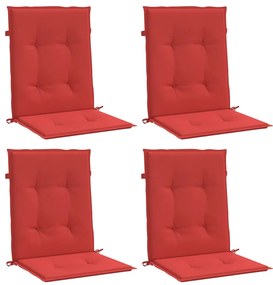 Almofadões lombares p/ cadeiras de jardim 4pcs oxford vermelho