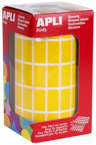 Rolo Autocolantes Retangular Amarelo 20 X 10mm