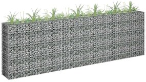 Canteiro elevado/cesto gabião 270x30x90 cm aço galvanizado