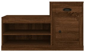 Sapateira 100x42x60 cm derivados de madeira carvalho castanho
