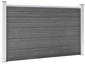 Painel de vedação para jardim 353x106 cm WPC cinzento