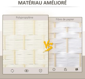 Biombo interior de madeira com 4 painéis, divisória dobrável para sala de estar ou quarto, 180 x 180 cm, branco