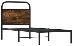 Estrutura cama s/ colchão derivados de madeira carvalho fumado