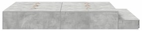 Cama de Armazenagem Cinza Concreto 160x200 cm