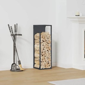 Suporte para lenha 25x25x80 cm aço laminado a frio antracite