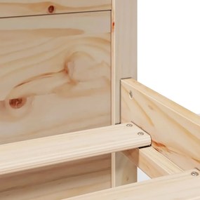 Estrutura cama c/ cabeceira 120x190 cm pinho maciço
