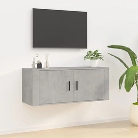vidaXL Móvel de TV de parede 100x34,5x40 cm cinzento cimento