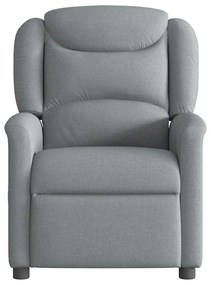 Poltrona de massagens reclinável tecido cinzento-claro