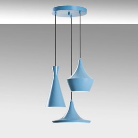 Candeeiro de Teto Tom – Azul Claro – Diâmetro 45 cm