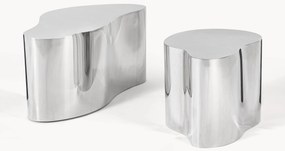 Mesas de apoio em metal com forma orgânica Dale, conjunto de 2