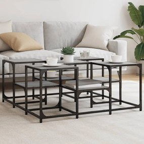 Mesa de centro 91x91x40 cm derivados de madeira cinzento sonoma