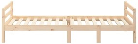 Estrutura de cama sem colchão 80x200 cm madeira de pinho maciça