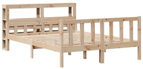 Cama sem colchão 160x200 cm madeira de pinho maciça