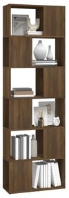 Estante/divisória 60x24x186 cm carvalho castanho