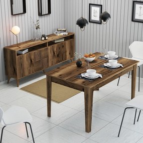 Conjunto de Mobiliário de Sala Milan500 – Nogueira – Aparador 180x78,6