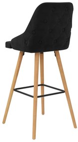Bancos de bar 2 pcs veludo preto