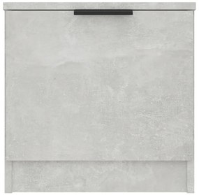 Mesas de cabeceira 2 pcs 40x39x40 cm cinzento cimento