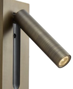 Candeeiro de Parede Moderno Bronze Escuro Incl. LED - Plaza Moderno